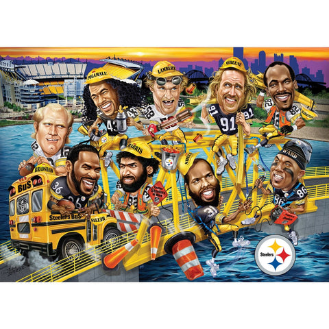 Pittsburgh Steelers Puzzle - All Time Greats 500 Piece NFL Jigsaw Challenge 500 Piece - YinzerShop