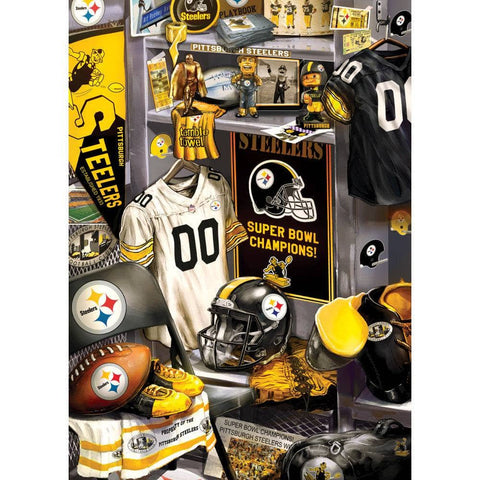 Pittsburgh Steelers Puzzle - Locker Room 500 Piece Jigsaw Featuring Team History 500 Piece - YinzerShop