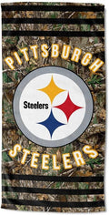 Pittsburgh Steelers Realtree Camo Beach Towel - 30" x 60" Beach Towel - YinzerShop