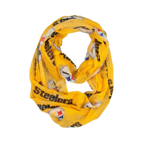 Pittsburgh Steelers Scarf - Lightweight Infinity Sheer Fabric NFL Fan Scarf Scarf - YinzerShop