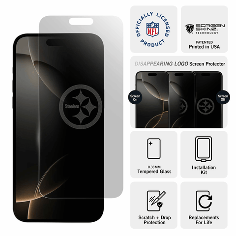 Pittsburgh Steelers Screen Protector – Clear Phone Protector With 9H Hardness Glass - YinzerShop