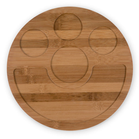 Pittsburgh Steelers Serving Tray - Bamboo Appetizer Plate & Ceramic Dip Bowls Set Licensed - YinzerShop