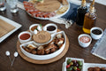 Pittsburgh Steelers Serving Tray - Bamboo Appetizer Plate & Ceramic Dip Bowls Set Licensed - YinzerShop