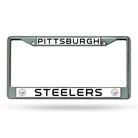 Pittsburgh Steelers Silver Chrome License Plate Frame License Plate Frame - YinzerShop