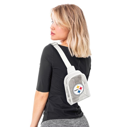 Pittsburgh Steelers Sling Bag - Clear Mini Stadium Approved NFL Game Day Bag Bag - YinzerShop