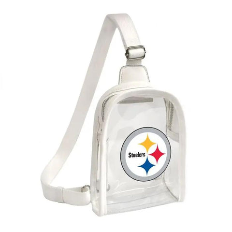 Pittsburgh Steelers Sling Bag - Clear Mini Stadium Approved NFL Game Day Bag Bag - YinzerShop