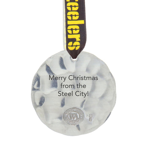 Pittsburgh Steelers Small Round Ornament (Aluminum)