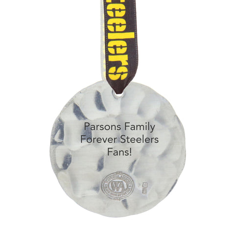 Pittsburgh Steelers Small Round Ornament (Aluminum)