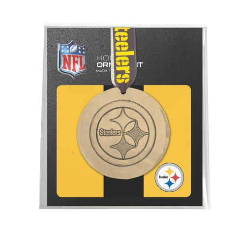 Pittsburgh Steelers Small Round Ornament Ornament Wendell August Forge   