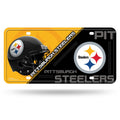 Pittsburgh Steelers Split Design Aluminum License Plate – Official NFL 6” x 12” Auto Tag Auto Accessories - YinzerShop