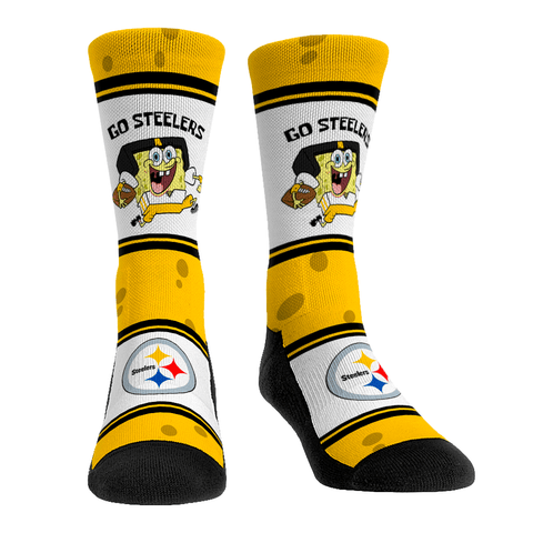 Pittsburgh Steelers - SpongeBob SquarePants - Team Up Socks - YinzerShop