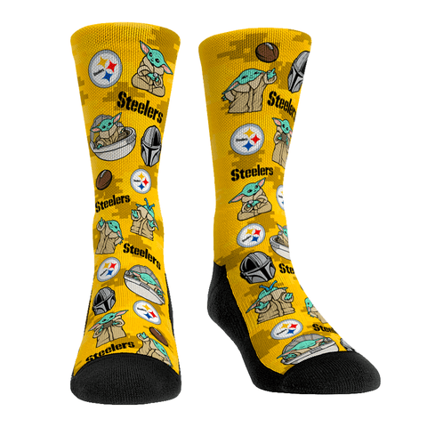 Pittsburgh Steelers - Star Wars - Grogu All-Over Socks - YinzerShop