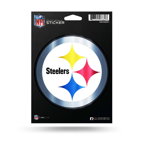 Pittsburgh Steelers Sticker - NFL Metallic Sports Decal | Durable Die Cut Vehicle Decal Decal - YinzerShop