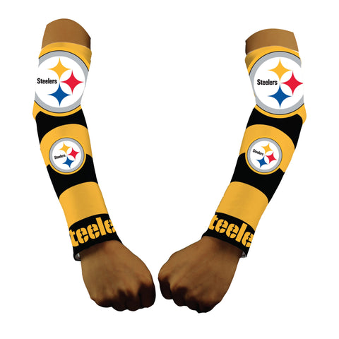 Pittsburgh Steelers Strong Arm – Licensed Team Apparel | Soft Spandex Sleeve Arm Sleeve - YinzerShop