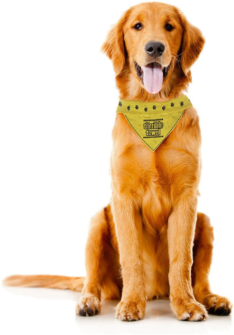 Pittsburgh Steelers Terrible Towel Pet Bandana – Reversible | NFL Licensed Gear Pet Accessories - YinzerShop