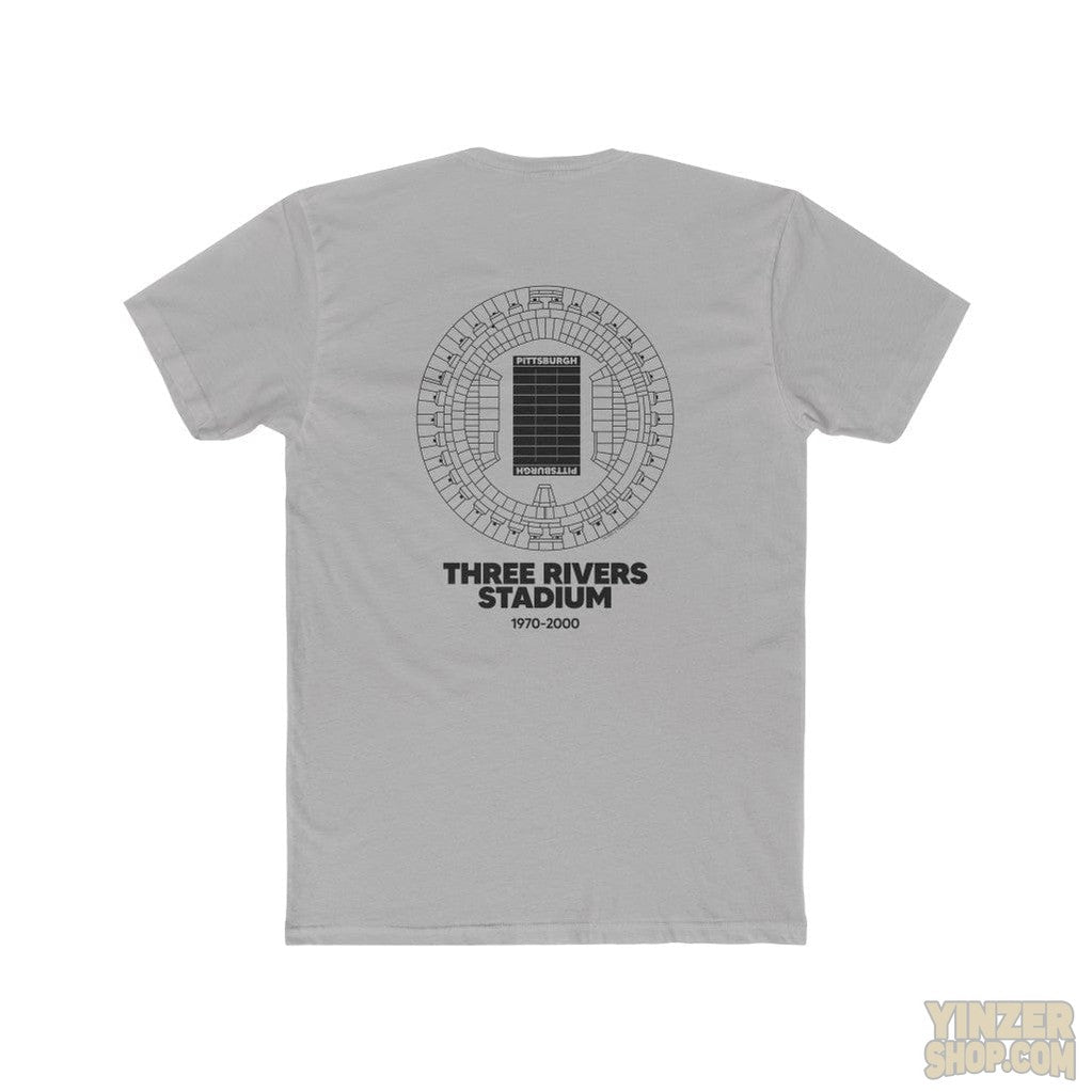 Pittsburgh Steelers Three Rivers Stadium T-Shirt Print on Back T-Shirt Printify   