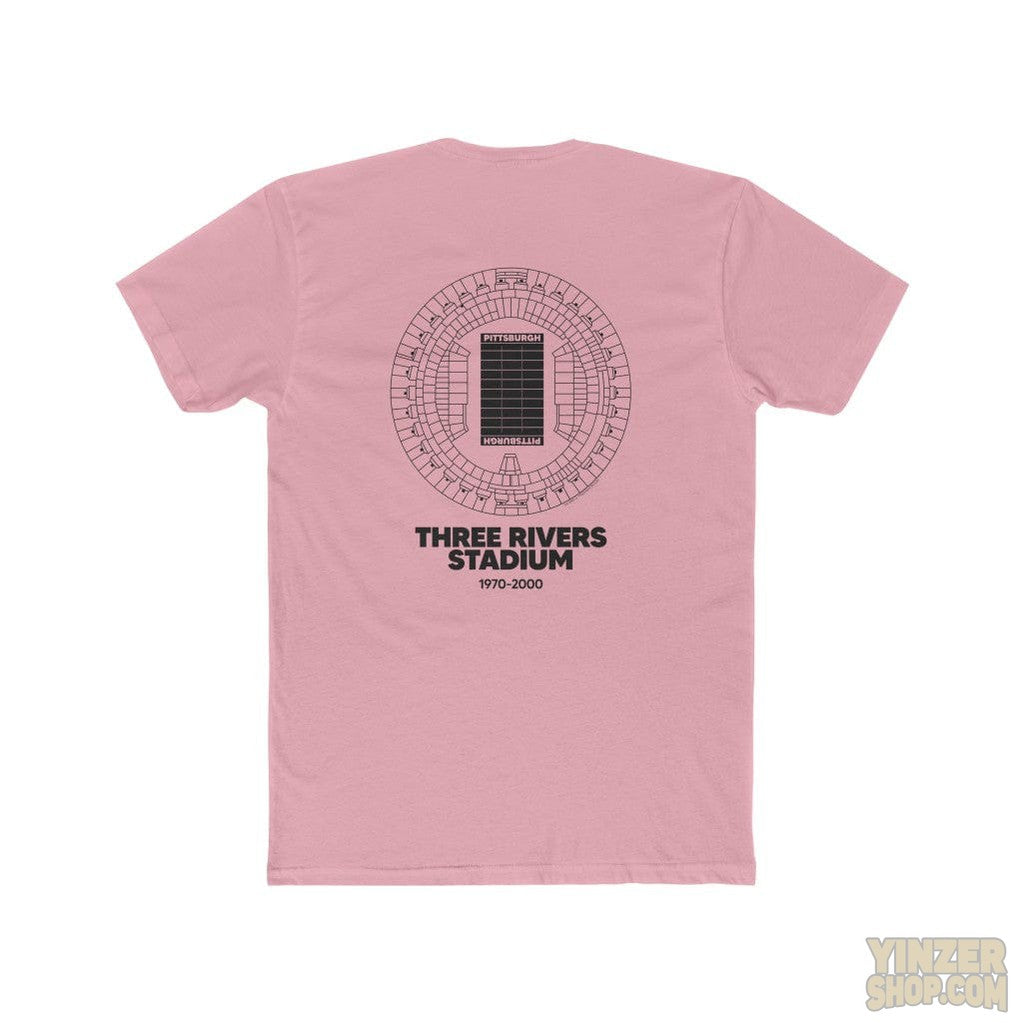 Pittsburgh Steelers Three Rivers Stadium T-Shirt Print on Back T-Shirt Printify   