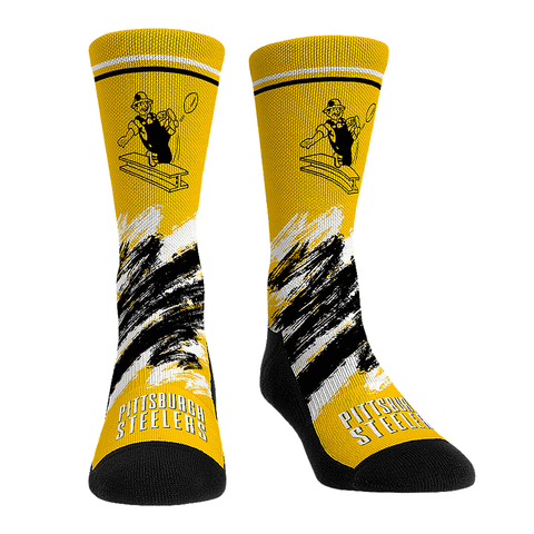 Pittsburgh Steelers - Throwback Paint Socks - YinzerShop