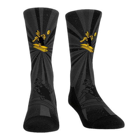 Pittsburgh Steelers - Throwback Swirl Socks - YinzerShop