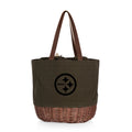 Pittsburgh Steelers Tote - Durable Canvas Tote Bag With Willow Basket Base Licensed - YinzerShop