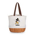 Pittsburgh Steelers Tote - Mickey Mouse Canvas Willow Basket NFL Beach Bag Licensed - YinzerShop