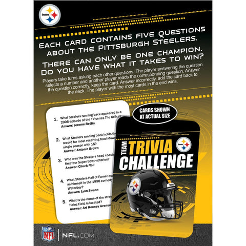 Pittsburgh Steelers Trivia - Competitive Card Game With 250 Team Trivia Questions Card Games - YinzerShop
