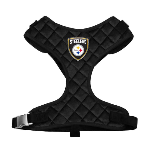 Pittsburgh Steelers Velvet Premium Pet Harness Pet Harness Little Earth Productions XS  