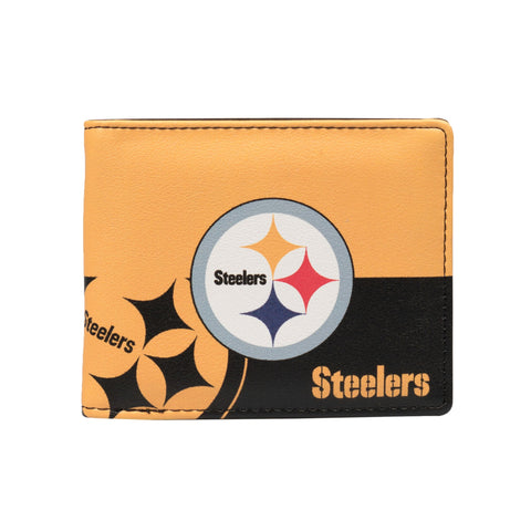 Pittsburgh Steelers Wallet - Bi-Fold Durable Vinyl Card Slot NFL Team Gear Wallet - YinzerShop
