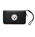 Pittsburgh Steelers Wallet - Official NFL Zip Organizer Wallet With Detachable Wrist Strap Wristlet - YinzerShop