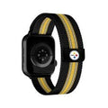 Pittsburgh Steelers Watchband - 38mm Silicone & Metal Apple Watch Band, Adjustable Strap Apple Watch Band - YinzerShop