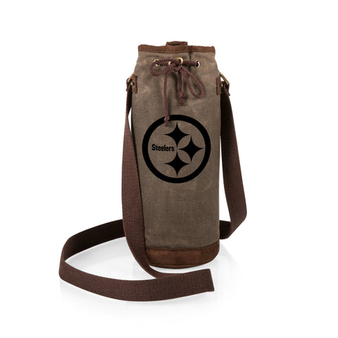 Pittsburgh Steelers Waxed Canvas Wine Tote – Insulated Durable Wine Carrier Licensed - YinzerShop