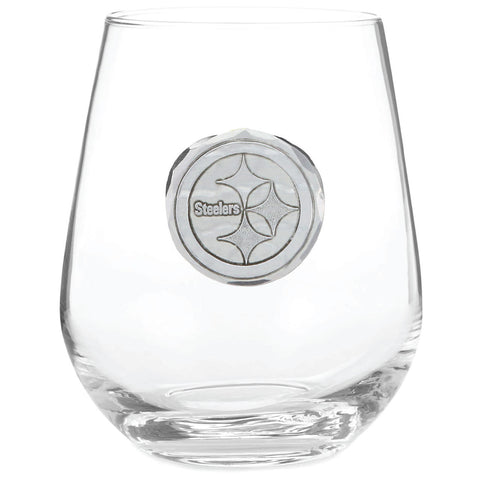 Pittsburgh Steelers Wine Glass - Stemless 9 Oz Aluminum NFL Drinkware Gift Wine Glass - YinzerShop