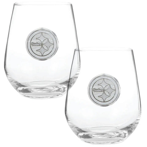 Pittsburgh Steelers Wine Glasses – 2-Piece Aluminum Stemless Set with Collectible Box Wine Glass - YinzerShop