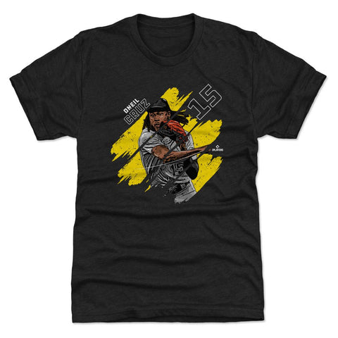 Pittsburgh Stripes T-Shirt - Slim Fit Crewneck Tee | Tri Color Polyester Cotton Blend Men's Premium T-Shirt - YinzerShop