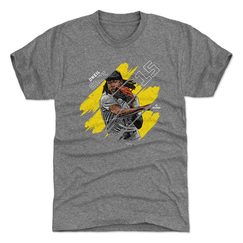 Pittsburgh Stripes T-Shirt - Slim Fit Crewneck Tee | Tri Color Polyester Cotton Blend Men's Premium T-Shirt - YinzerShop