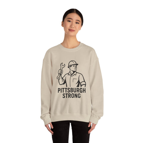 Pittsburgh Strong - Heavy Blend™ Crewneck Sweatshirt Sweatshirt - YinzerShop