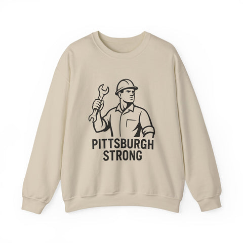 Pittsburgh Strong - Heavy Blend™ Crewneck Sweatshirt Sweatshirt - YinzerShop
