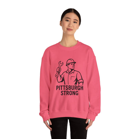 Pittsburgh Strong - Heavy Blend™ Crewneck Sweatshirt Sweatshirt - YinzerShop
