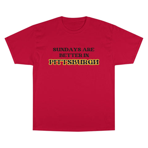 Pittsburgh Sundays - Champion T-Shirt T-Shirt - YinzerShop