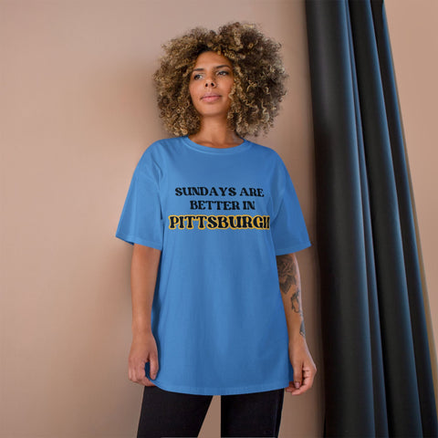 Pittsburgh Sundays - Champion T-Shirt T-Shirt - YinzerShop