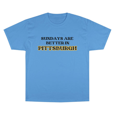 Pittsburgh Sundays - Champion T-Shirt T-Shirt - YinzerShop