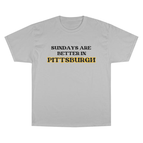 Pittsburgh Sundays - Champion T-Shirt T-Shirt - YinzerShop