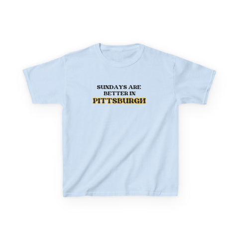 Pittsburgh Sundays - Kids Graphic T-Shirt Kids Apparel - YinzerShop