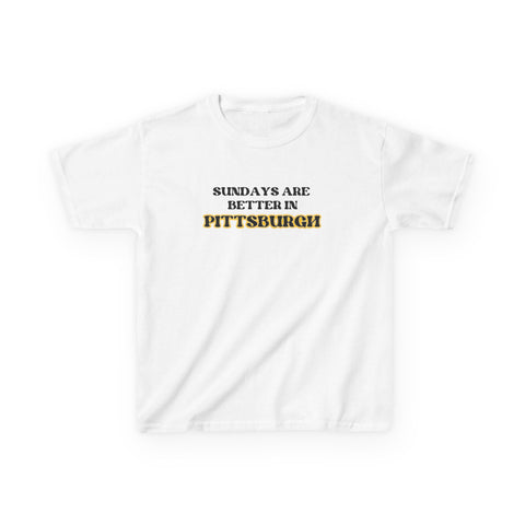 Pittsburgh Sundays - Kids Graphic T-Shirt Kids Apparel - YinzerShop