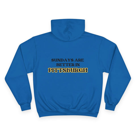 Pittsburgh Sundays - Print on back - Champion Hoodie Hoodie - YinzerShop