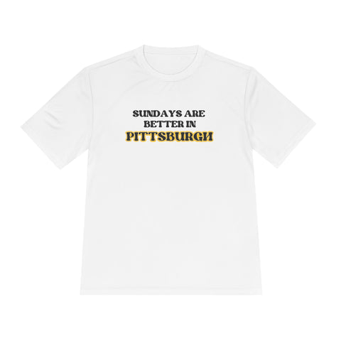Pittsburgh Sundays - Sport-Tek Unisex Moisture Wicking Tee T-Shirt - YinzerShop