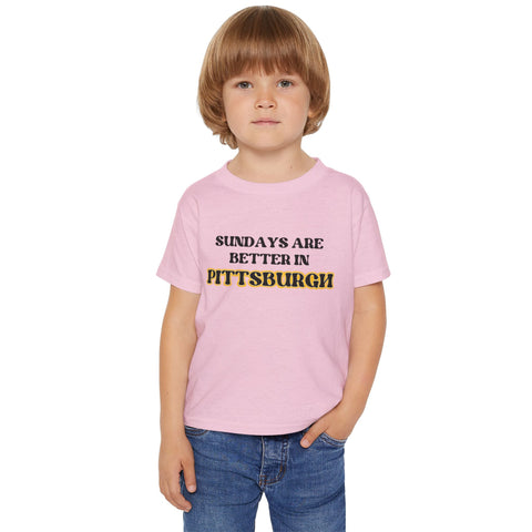 Pittsburgh Sundays - Toddler T-Shirt Kids Apparel - YinzerShop