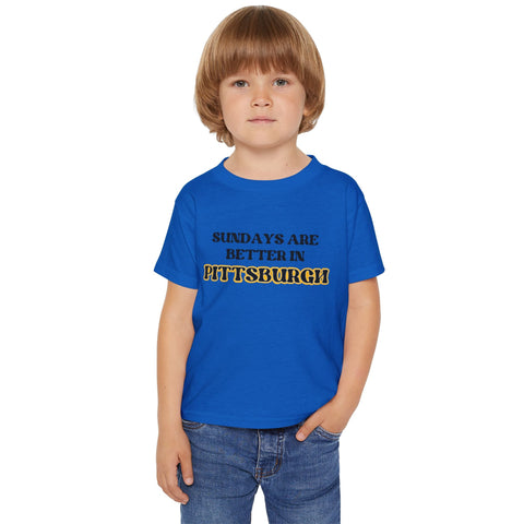 Pittsburgh Sundays - Toddler T-Shirt Kids Apparel - YinzerShop