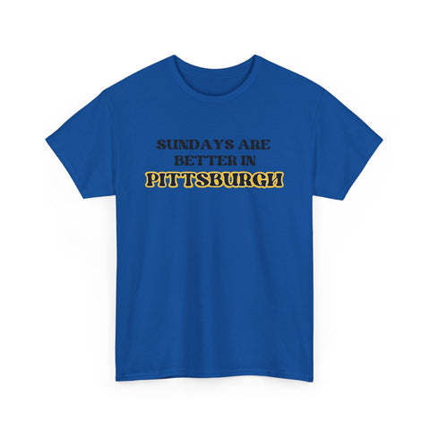 Pittsburgh Sundays - Unisex Heavy Cotton Tee T-Shirt - YinzerShop