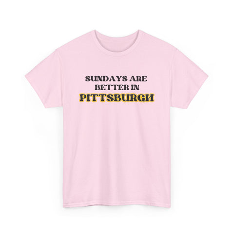 Pittsburgh Sundays - Unisex Heavy Cotton Tee T-Shirt - YinzerShop